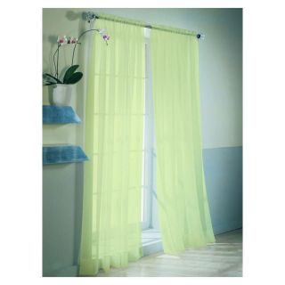 Style Selections High Twist Voile 84 in L Solid Citrine Rod Pocket Sheer Curtain