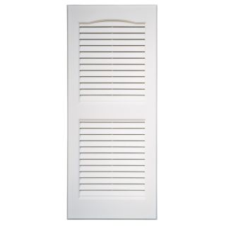 Severe Weather 2 Pack White Louvered Vinyl Exterior Shutters (Common 59 in x 15 in; Actual 58.5 in x 14.5 in)