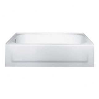 American Standard New Solar 60 in L x 30 in W x 16.625 in H White Enameled Steel Rectangular Skirted Bathtub with Left Hand Drain