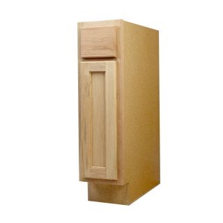 Continental Cabinets, Inc. 34.5 in x 9 in x 24 in Unfinished Oak Door and Drawer Base Cabinet