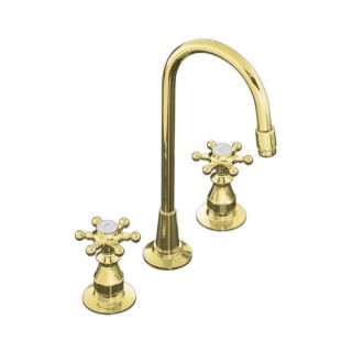 KOHLER Antique Vibrant Polished Brass 2 Handle Bar Faucet