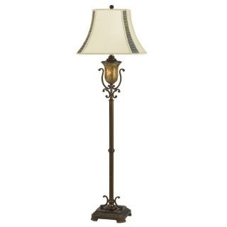 Cal Lighting 60.5 in Antique Bronze Indoor Floor Lamp with Fabric Shade