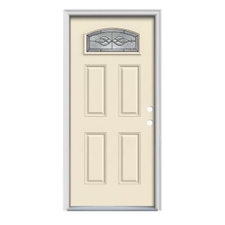 ReliaBilt Craftsman Morelight Prehung Inswing Steel Entry Door Prehung (Common 80 in x 36 in; Actual 81.75 in x 37.5 in)