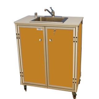 MONSAM Brown Single Basin Stainless Steel Portable Sink