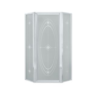 Sterling Silver Neo Angle Shower Door