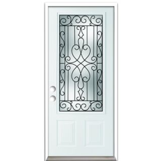 ReliaBilt 3/4 Lite Prehung Inswing Steel Entry Door Prehung (Common 80 in x 36 in; Actual 81 in x 37 in)