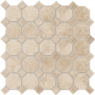 American Olean 12 in x 12 in Regent Champagne Ceramic Mosaic Floor Tile (Actuals 12 in x 12 in)