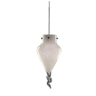 PLC Lighting Icicle 3.13 in W Satin Nickel Mini Pendant Light with White Shade