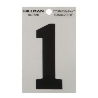 The Hillman Group 3 in Black and Silver Reflective House Number 1
