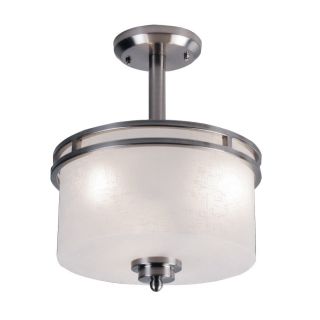 Z Lite 12 in W Brushed Nickel Semi Flush Mount Light