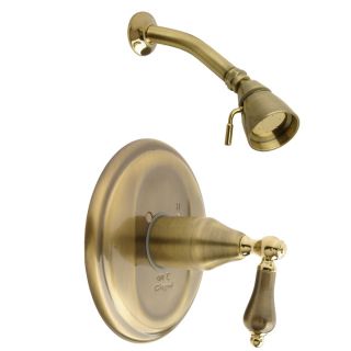 Giagni Erie Antique Brass/Millennium Brass 1 Handle Shower Faucet with Single Function Showerhead