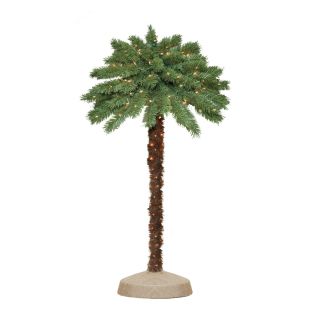 4 ft Indoor/Outdoor Palm Pre Lit Decorative Specialty Tree with 100 Count Clear Lights
