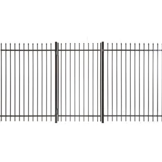 Merchants Metals Black Galvanized Steel Fence Gate (Common 72 in x 42 in; Actual 70 in x 38 in)