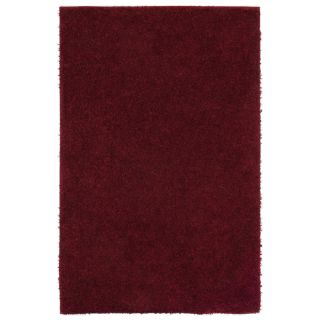 Shaw Living Shaggedy Shag 5 ft x 7 ft Rectangular Red Solid Area Rug