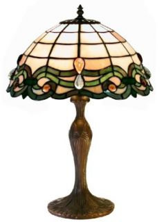 Tiffany Style Semi Baroque Table Lamp    