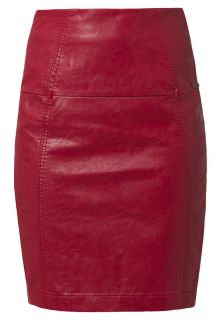 DEPT   Leather skirt   red