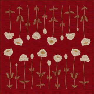 Milliken Poppy 7 ft 7 in x  7 ft 7 in Square Red Transitional Area Rug