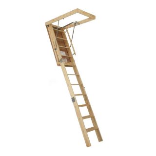 Century Industries, Inc. 8 7/8 ft Wood 350 lb Type I Attic Ladder