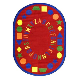 Joy Carpets First Lessons 7 ft 7 in x 7 ft 7 in Round Multicolor Educational Area Rug