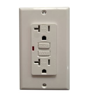 Utilitech 2 Pack 20 Amp White Decorator GFCI Electrical Outlet