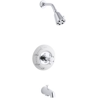 KOHLER Antique Polished Chrome 1 Handle Bathtub and Shower Faucet Trim Kit with Single Function Showerhead