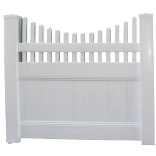 Boundary 6 ft x 3 ft White Privacy Walk Vinyl Fence Gate