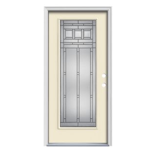 ReliaBilt Full Lite Prehung Inswing Steel Entry Door Prehung (Common 80 in x 32 in; Actual 81.75 in x 33.5 in)