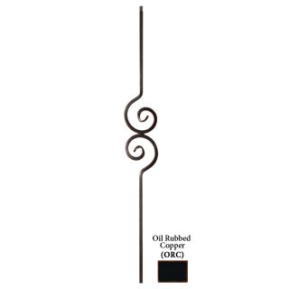 House of Forgings Powder Coated Wrought Iron Scroll Baluster (Common 44 in; Actual 44 in)