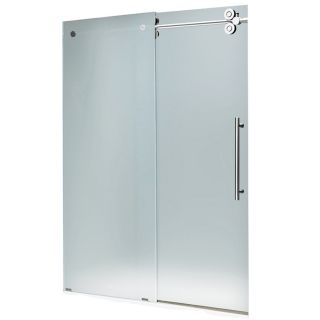 VIGO 31 5/8 in W x 66 in H Frameless Frameless Bathtub Door