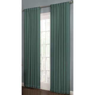 allen + roth Beeston 63 in L Solid Teal Thermal Back Tab Window Curtain Panel