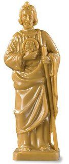 Catholic Gift Patron Saint of Lost Causes and Desperate Situations Saint St Jude the Apostle 4" Moulded Figurine Statue Home Office Chapel Decoration   Office Decorations For Women
