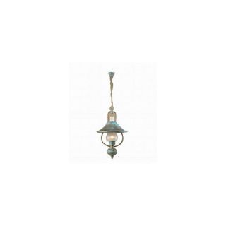 Lustrarte 15 in W Rustica Antique Green Pendant Light with Clear Shade