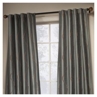allen + roth 84 in L Blue Curtain Curtain Panel