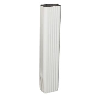 Amerimax White Metal 3 in x 4 in Aluminum Downspout Extension
