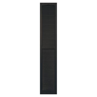 Vantage 2 Pack Chocolate Brown Louvered Vinyl Exterior Shutters (Common 80 in x 14 in; Actual 79.625 in x 13.875 in)