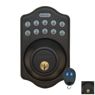 Lockstate LockState Connect Oil Rubbed Bronze Commercial Cylinder Electronic Entry Door Deadbolt with Keypad