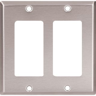 Cooper Wiring Devices 1 Gang Silver Decorator Rocker Nylon Wall Plate
