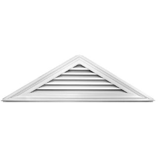 Builders Edge White Vinyl Gable Vent (Fits Opening 9 in x 9 in; Actual 7/12 in Pitch  20.5 in x 70.5 in)
