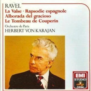 Karajan w Orchestra de Paris perform Ravel La Valse, Rhapsodie Espagnole, Alborada del Gracioso, Le Tombeau de Couperin (EMI Studio DRM) Music
