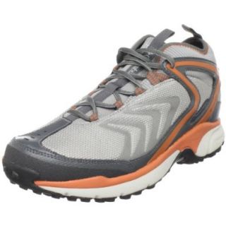 Columbia Men's Ravenice Omni Tech Trail Running Shoe, Light Grey/Burnt Orange, 11 M US Shoes