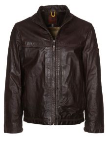 Timberland   STRATHAM BOMBER   Leather jacket   brown