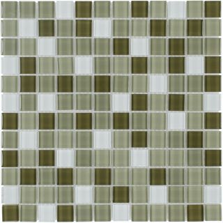 Elida Ceramica Camouflage Glass Mosaic Square Indoor/Outdoor Wall Tile (Common 12 in x 12 in; Actual 11.75 in x 11.75 in)