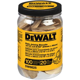 DEWALT 100 Count 20 Size Plate Joining Biscuits