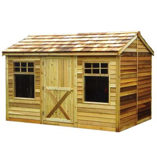 Cedarshed Haida Gable Cedar Storage Shed (Common 12 ft x 8 ft; Interior Dimensions 11.62 ft x 7.33 ft)