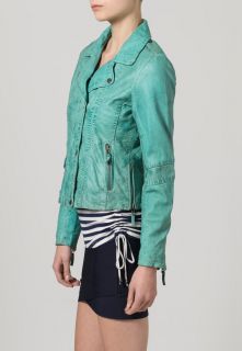 Oakwood Leather jacket   turquoise