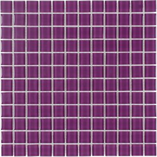 Elida Ceramica Plum Glass Mosaic Square Indoor/Outdoor Wall Tile (Common 12 in x 12 in; Actual 11.75 in x 11.75 in)