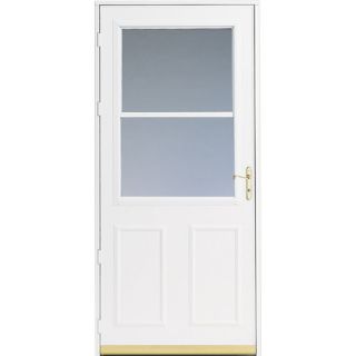 Pella White Olympia High View Safety Storm Door (Common 81 in x 36 in; Actual 80.68 in x 37.28 in)