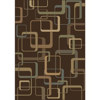 Shaw Living Silhouettes 7 ft 10 in x 10 ft 10 in Rectangular Brown Geometric Area Rug