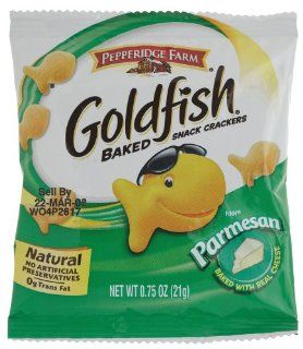 Pepperidge Farm Parmesan Goldfish Crackers, 0.75 Ounce Single Serve Package (Pack of 300)  Grocery & Gourmet Food