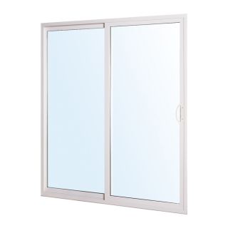 ReliaBilt 300 Series 70.75 in Clear Glass Vinyl Sliding Patio Door